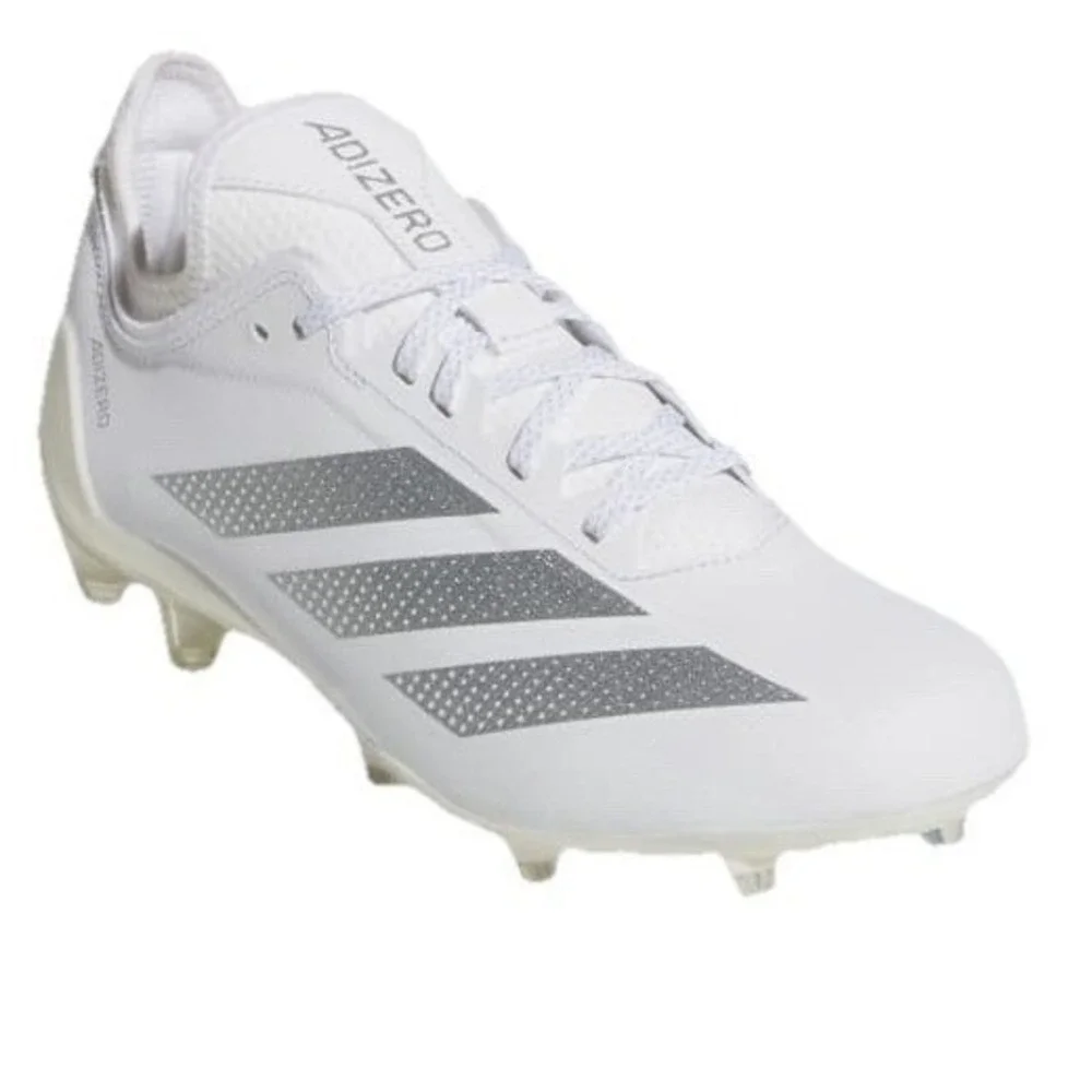 Adidas Men's Adizero White Silver Electric.1 Football Soccer Cleats Size 11 New